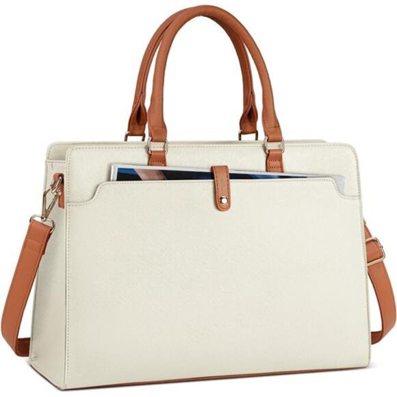 Handbags - NEW Laptop Bag for Women 15.6 Inch Beige Brown
